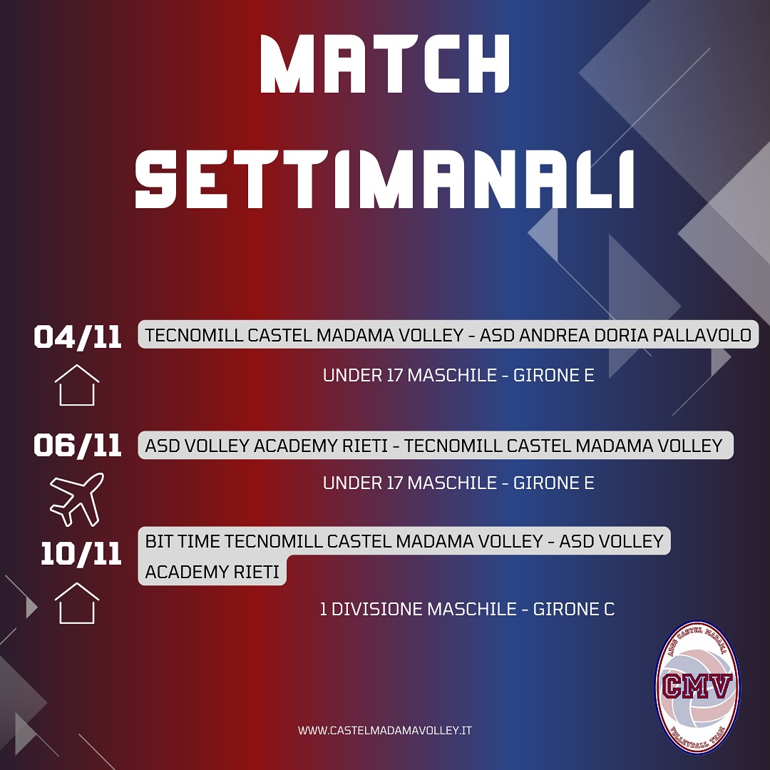 Castel Madama Volley MatchSettimana 04 10 Novembre 2024