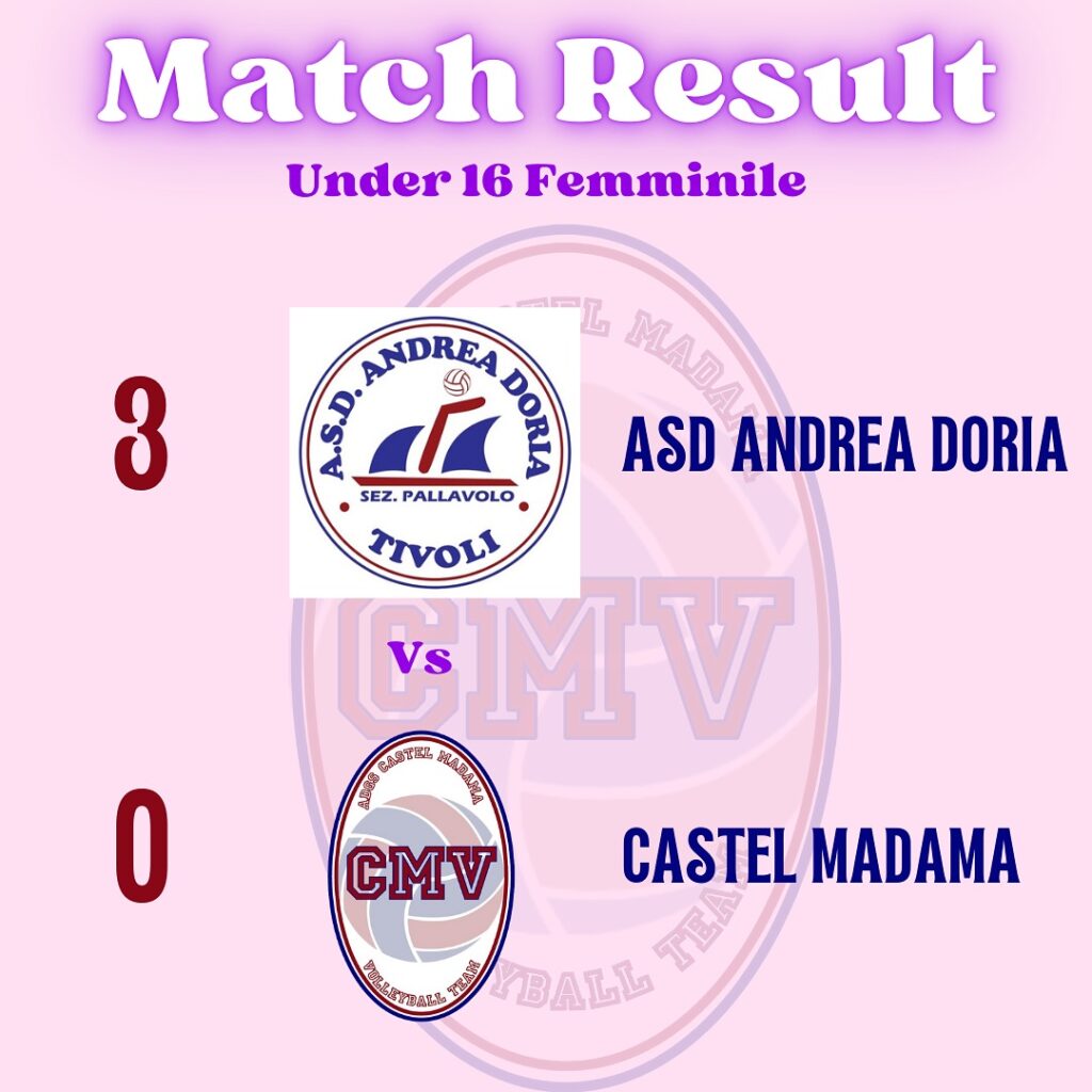 U16F Asd Andrea Doria Vs cmv 3-0